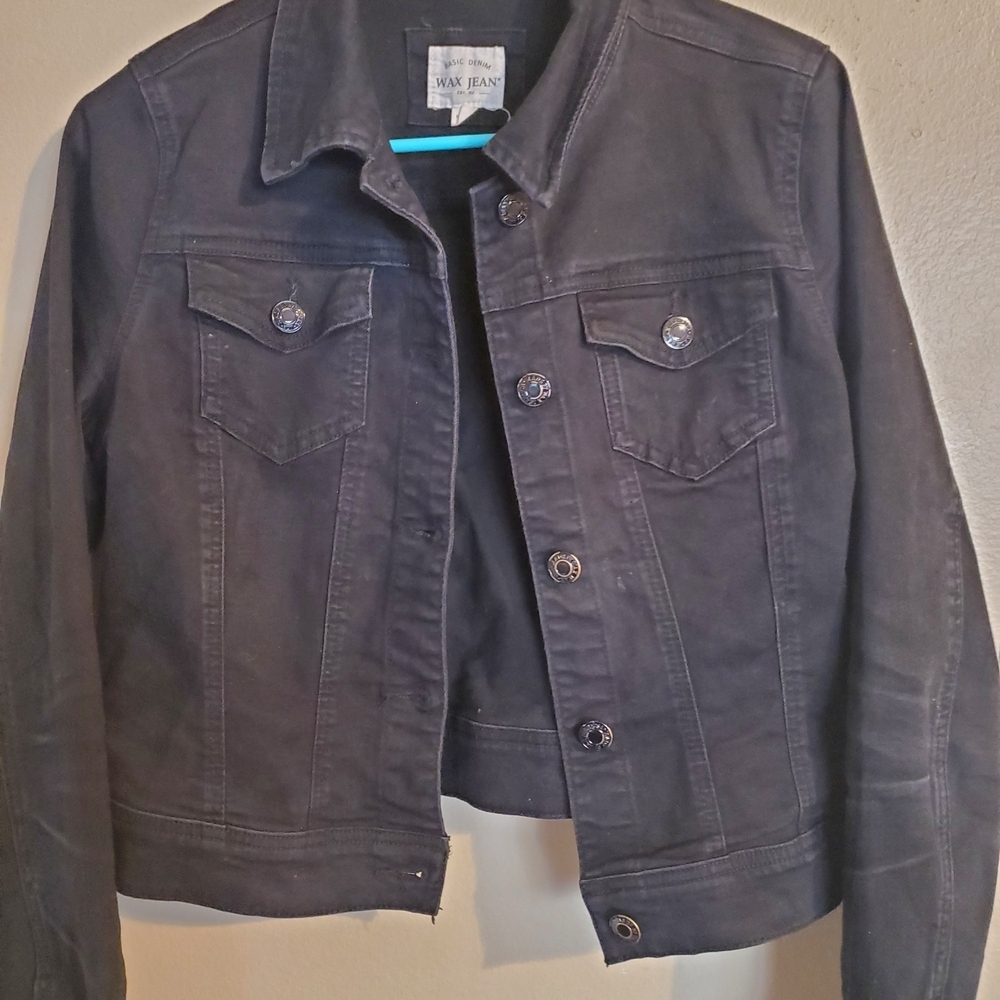 Wax Jean Black Denim  Jean Jacket